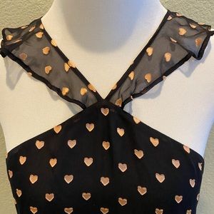 CAMI NYC The Lily Silk Halter In Heart Print size Small Petite